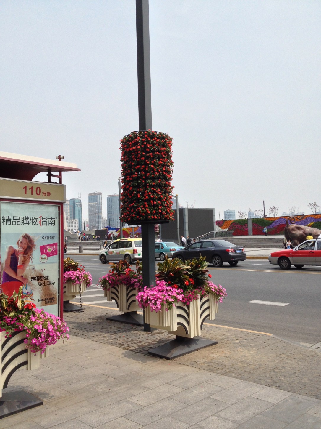 They even decorate the light posts. 